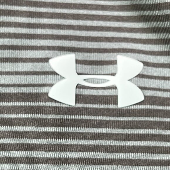Under Armour Coldblack Golf Polo Mens XL Black Striped Short Sleeve Pullover - Picture 4 of 8